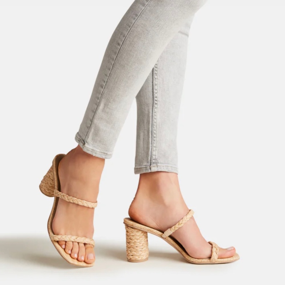 Dolce Vita Noles Heels NATURAL RAFFIA - Picture 4 of 15